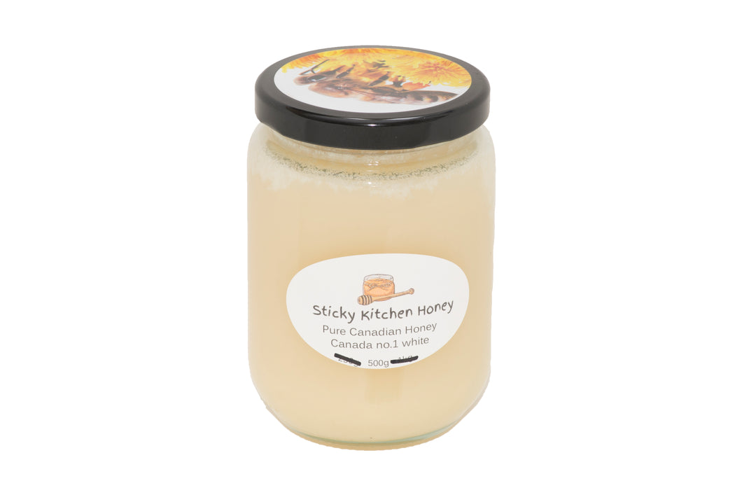500g Glass Jar of Local Albertan honey